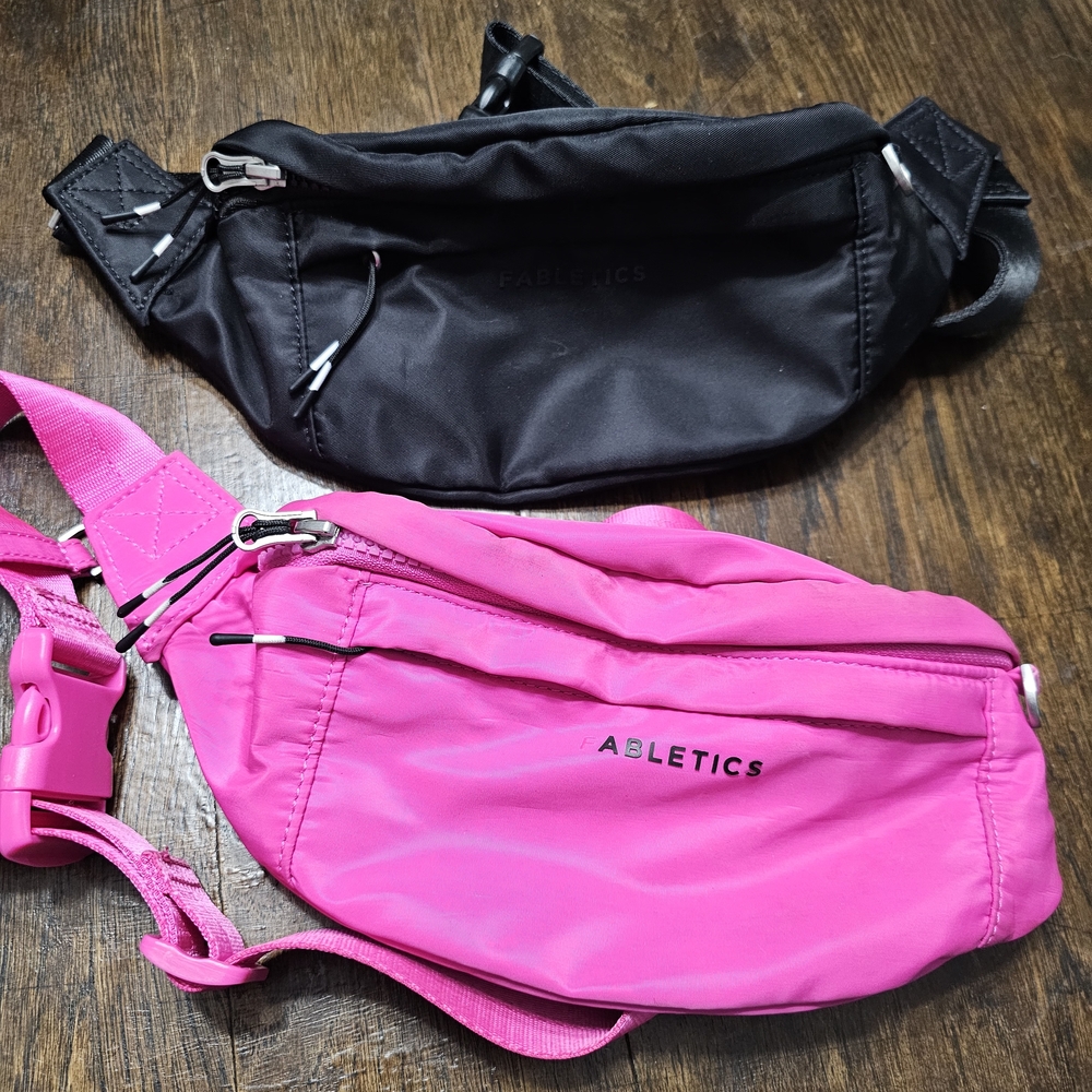 Fabletics Black and Pink Belt Bags